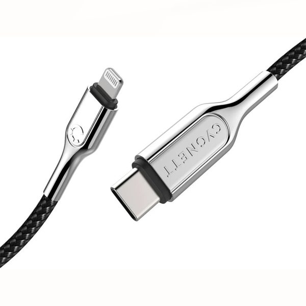 Lightning naar USB-C Kabel Cygnett Armoured Braided | 1 Meter  | Zwart